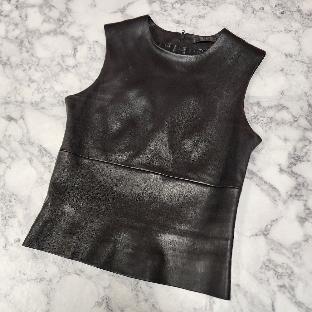The Row Leather Vest Top